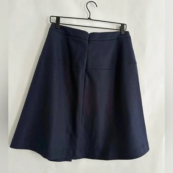 Atea Oceanie Navy Blue Flared A-Line Mini Skirt Women Size 40 / US 8 Minimalist - Picture 6 of 15